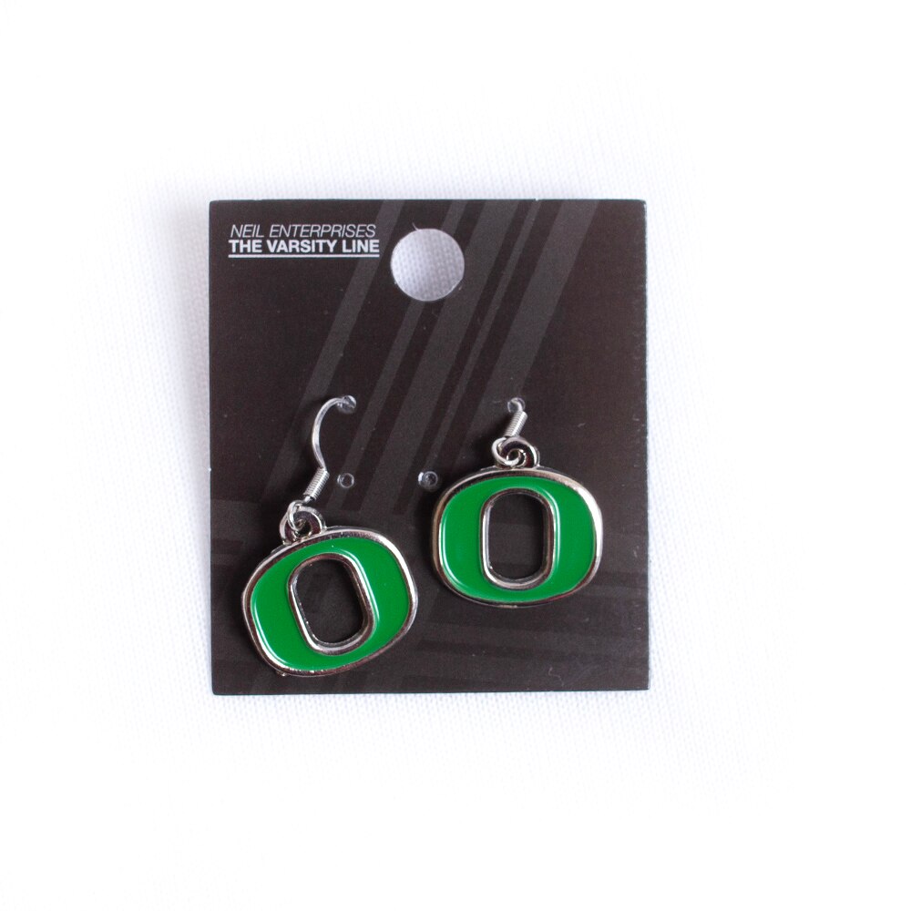 Classic Oregon O, Neil, Green, Earrings, Metal, Accessories, Women, Dangle, 833792